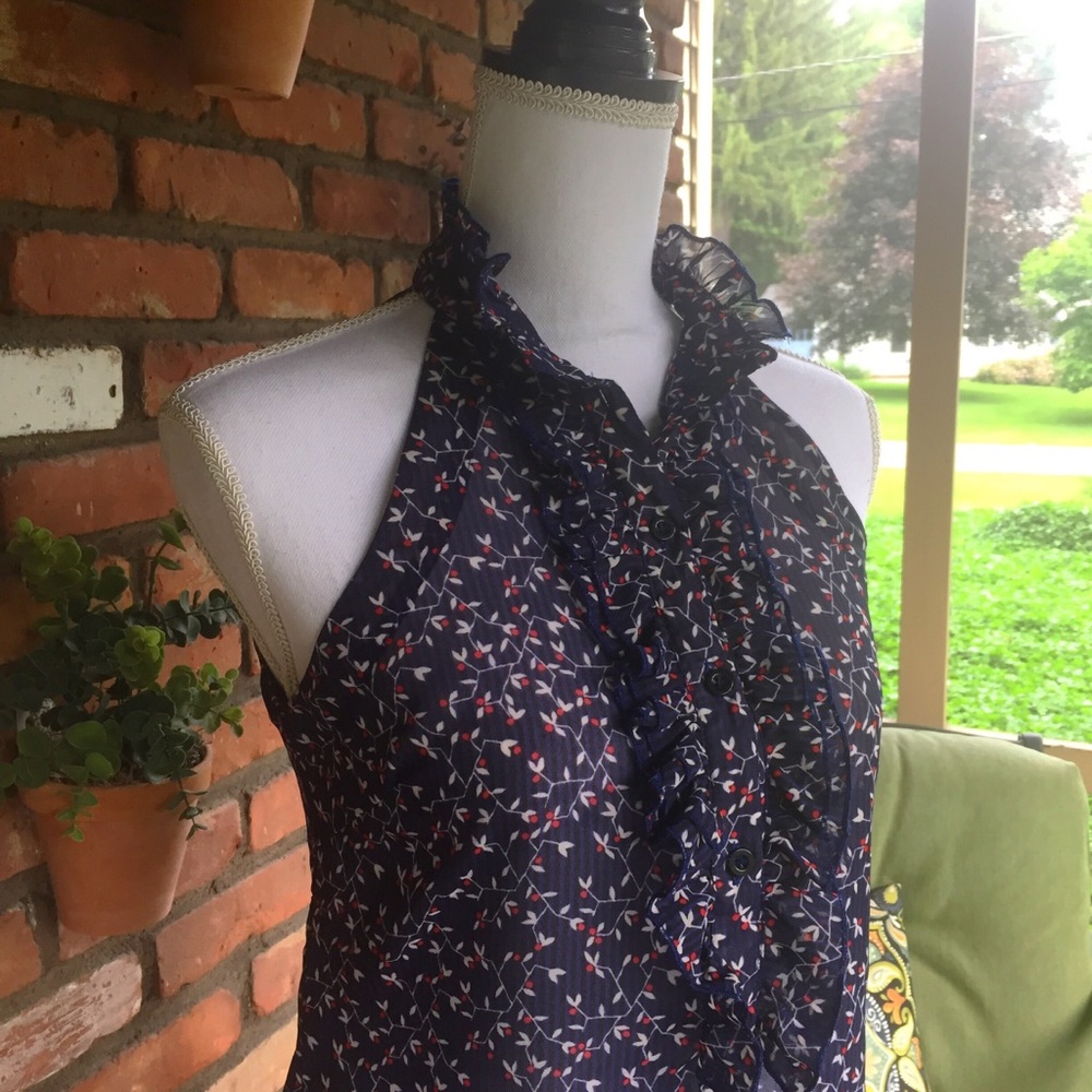 High Neck Ruffle Summer Tank - Picture 3 of 7